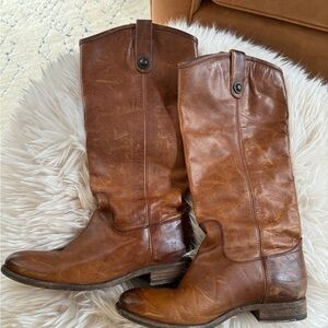 Frye brown leather boots size 7